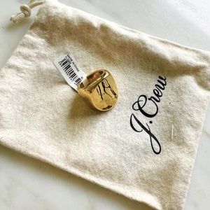 J. Crew sculptural signet ring size 5 NWT